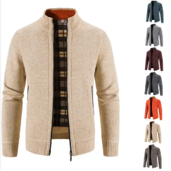 Veste d'hiver décontractée pour homme en laine de haute qualité, dotée d'une conception rétro et coupe-vent